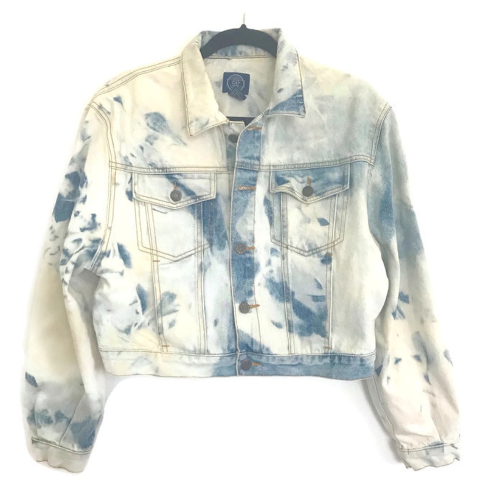 Vintage 80s GAP Denim Acid Bleached Denim Jean Jacket